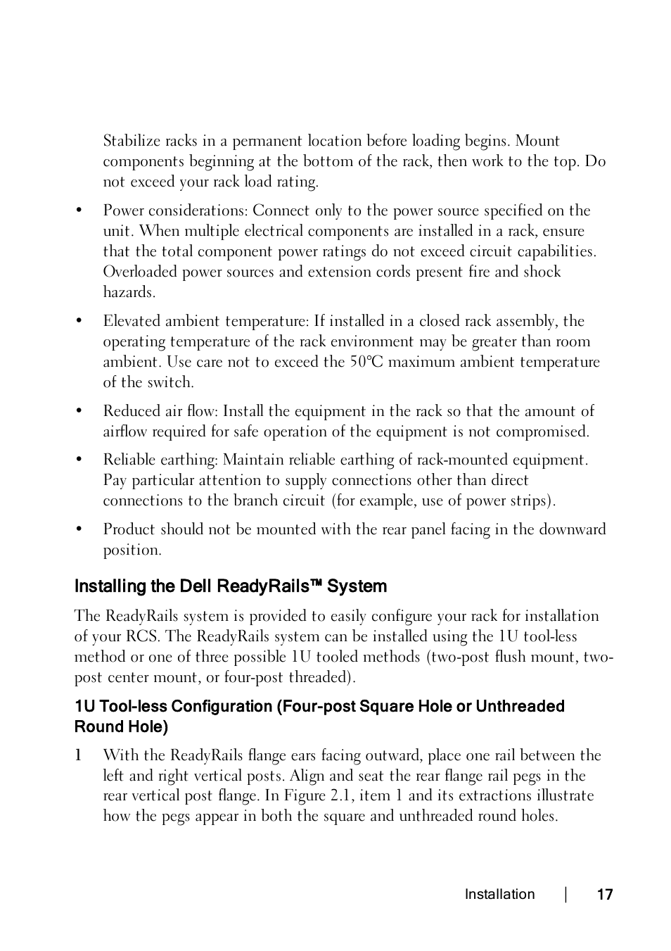 Installing the dell readyrails™ system | Dell KVM 2162DS User Manual | Page 27 / 188