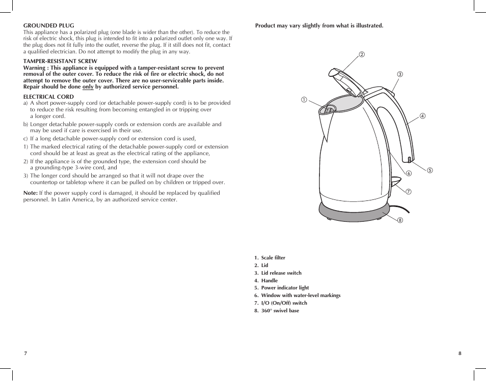 Black & Decker JKC651KT User Manual | Page 5 / 9