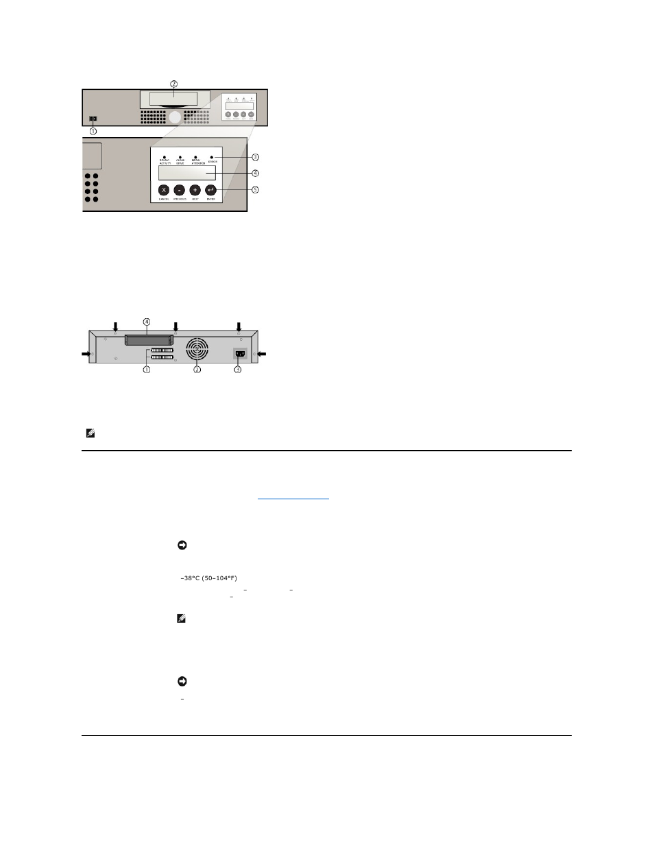 Choose a location for the autoloader (see, Choosing a location, Unpacking the autoloader | Dell PowerVault 122T LTO (Autoloader) User Manual | Page 27 / 41