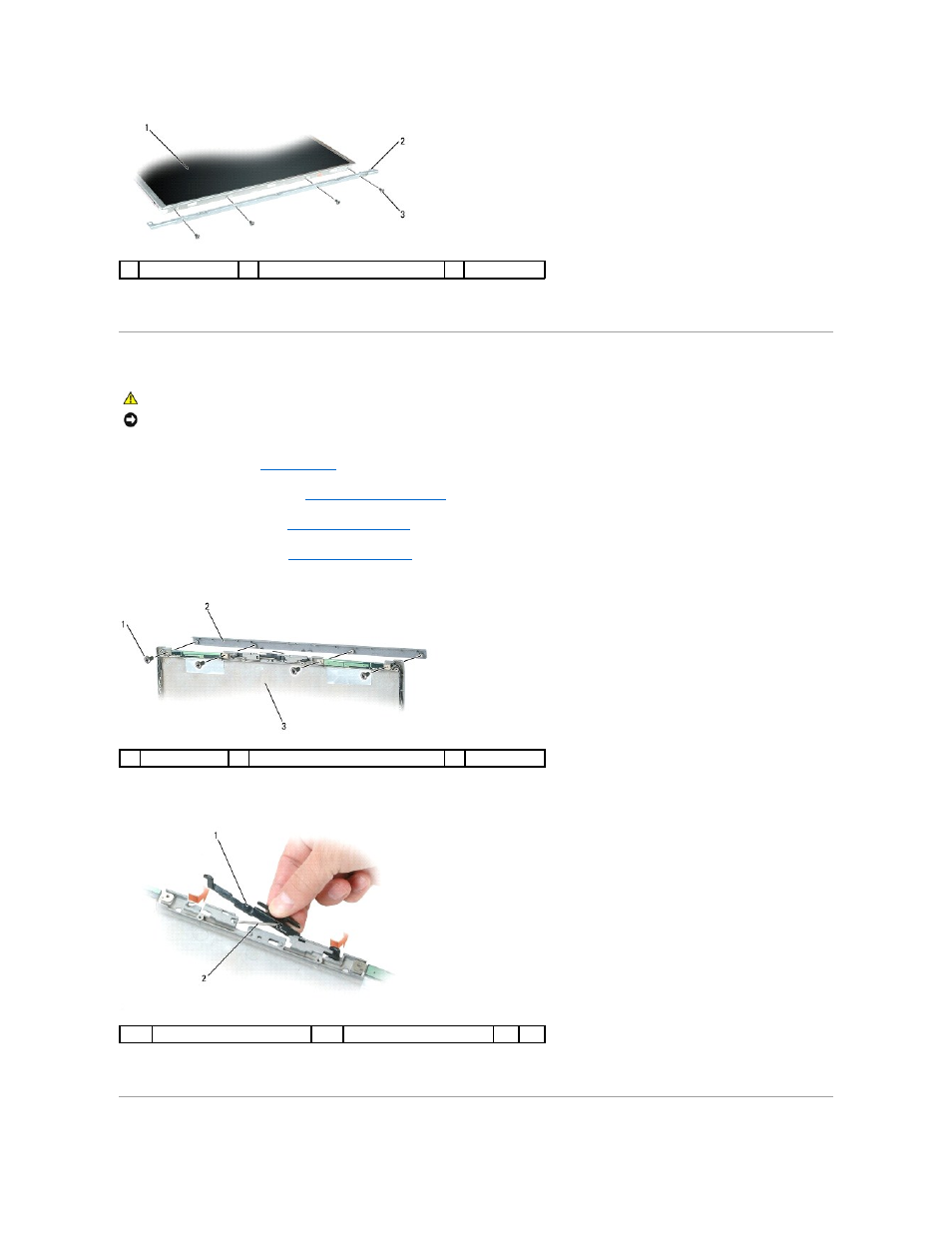 Removing the display latch | Dell Precision M4300 (Mid 2007) User Manual | Page 17 / 42
