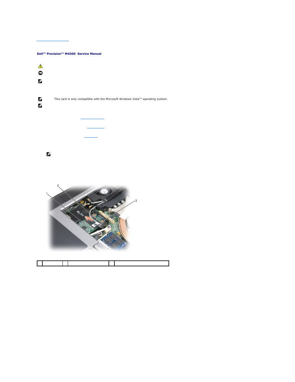 Fcm (flash cache module) | Dell Precision M4300 (Mid 2007) User Manual | Page 20 / 42