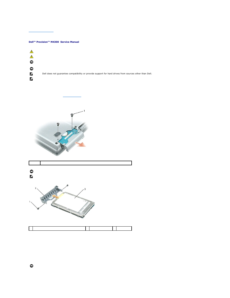 Hard drive | Dell Precision M4300 (Mid 2007) User Manual | Page 23 / 42