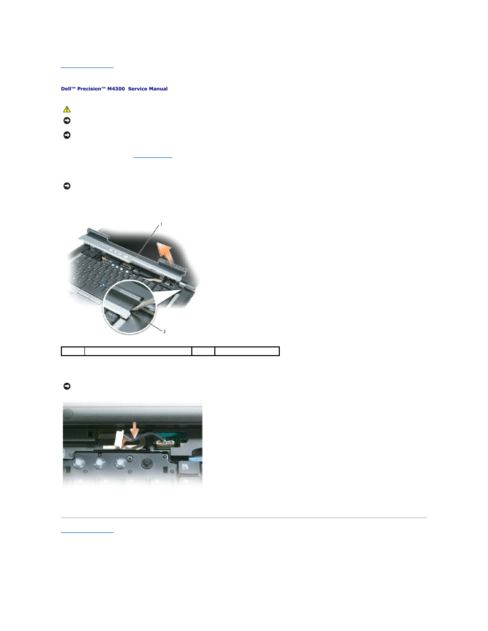 Hinge cover | Dell Precision M4300 (Mid 2007) User Manual | Page 25 / 42