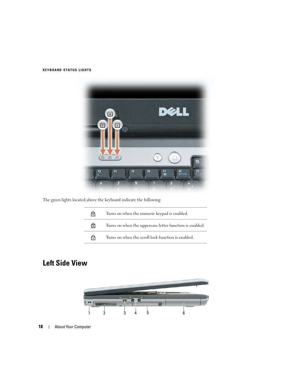 Left side view | Dell Latitude D531 (Mid 2007) User Manual | Page 18 / 162