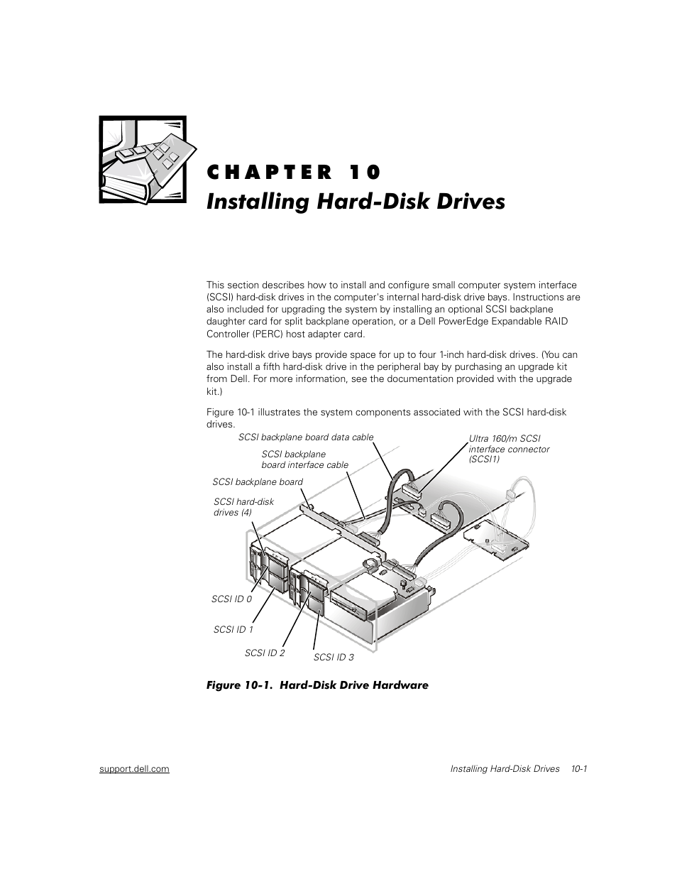 6741u100, Installing hard-disk drives | Dell PowerEdge 2450 User Manual | Page 101 / 166