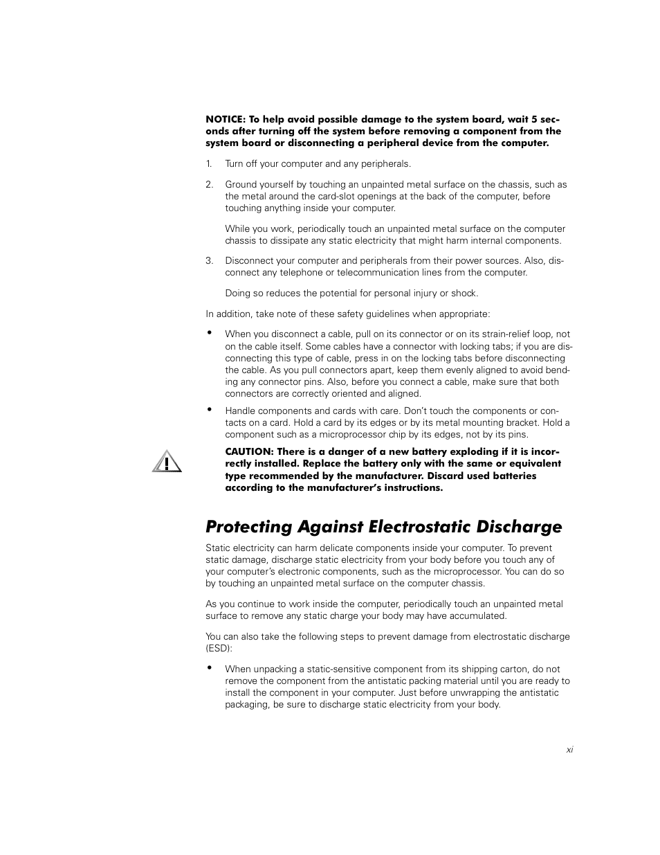 Protecting against electrostatic discharge | Dell PowerEdge 2450 User Manual | Page 143 / 166