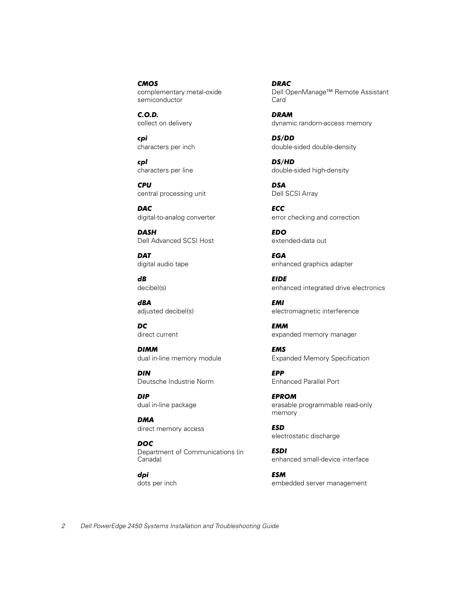 Dell PowerEdge 2450 User Manual | Page 152 / 166