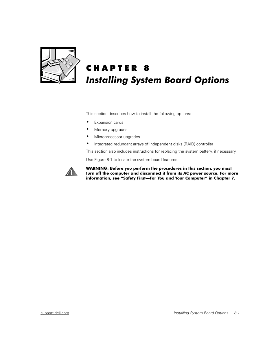 6741uc80, Installing system board options | Dell PowerEdge 2450 User Manual | Page 77 / 166