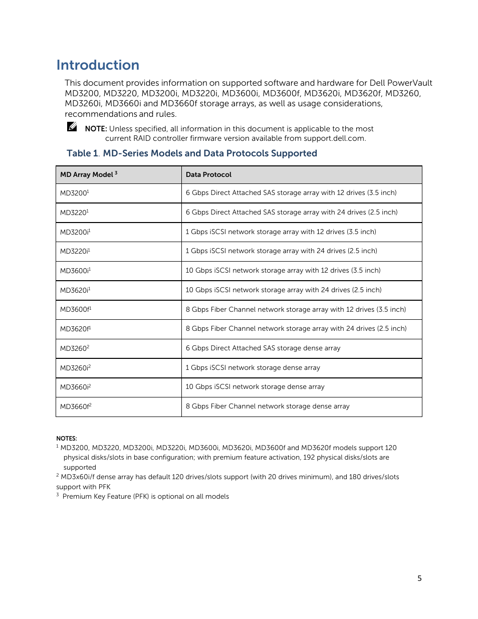 Introduction | Dell PowerVault MD3260 User Manual | Page 5 / 28
