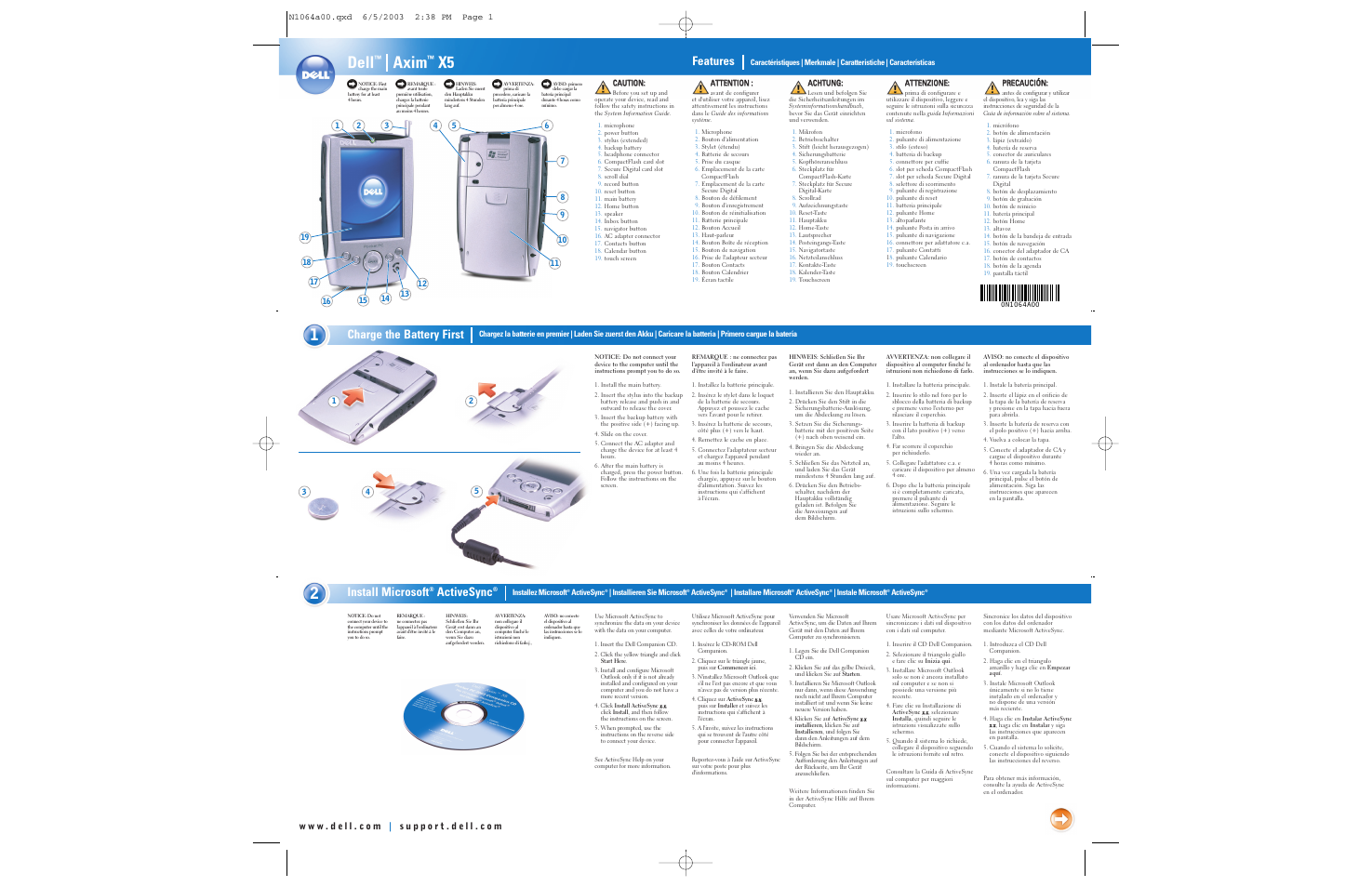 Dell Axim X5 User Manual | 2 pages