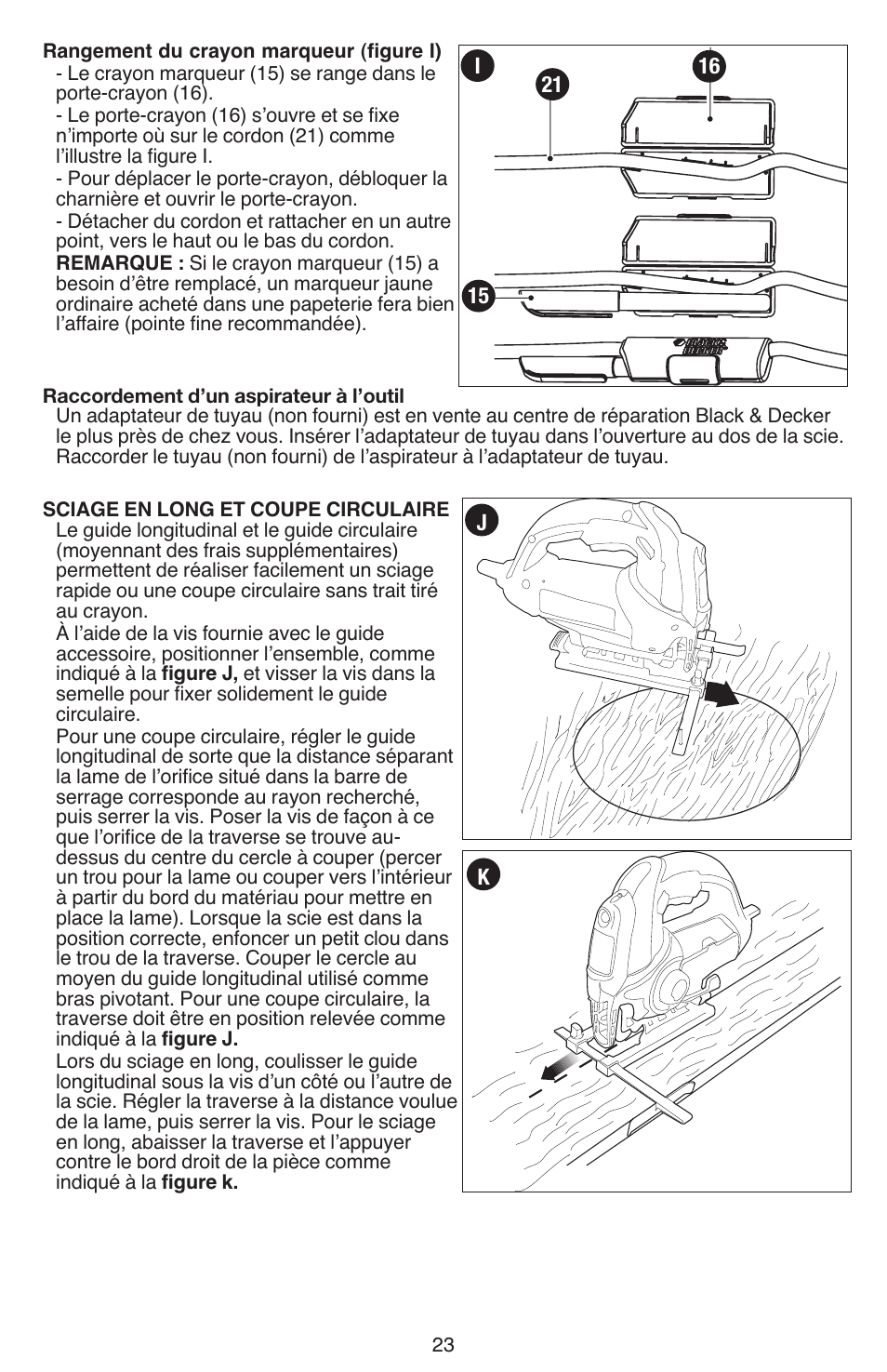 Black & Decker JS670V User Manual | Page 23 / 42