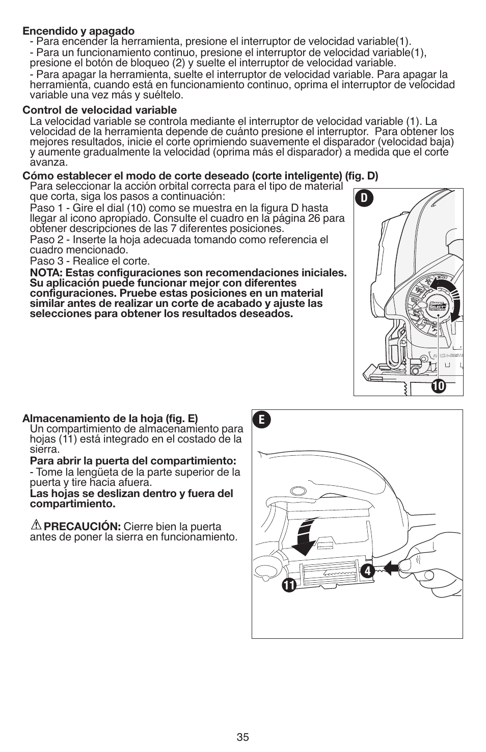 Black & Decker JS670V User Manual | Page 35 / 42