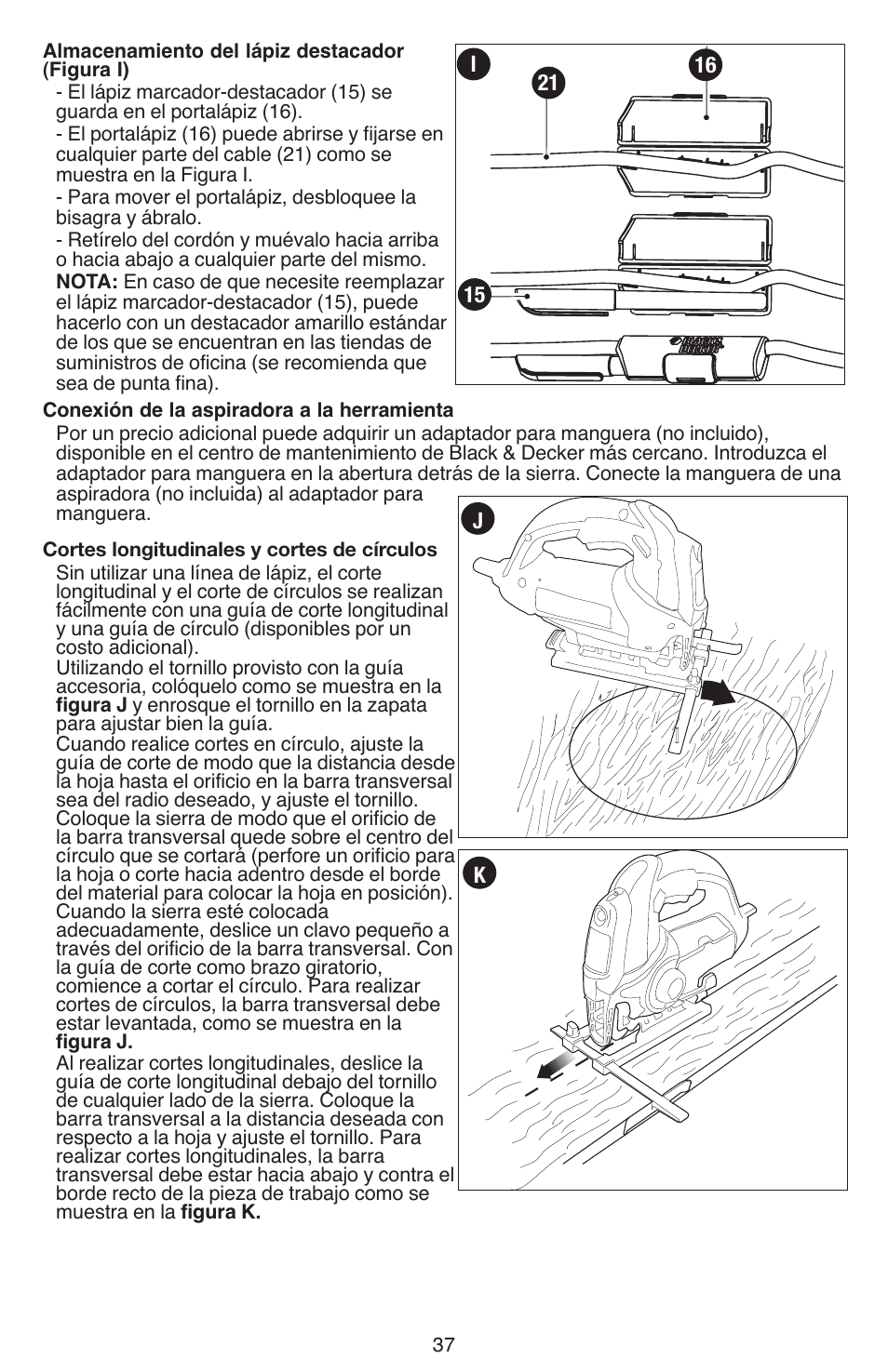 Black & Decker JS670V User Manual | Page 37 / 42