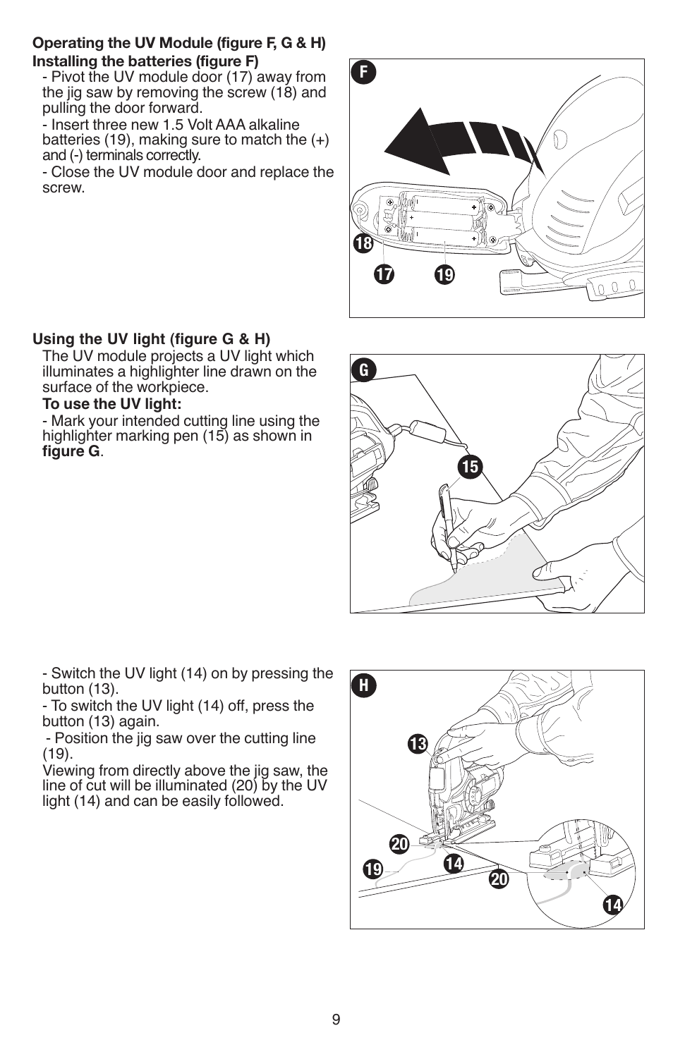 Black & Decker JS670V User Manual | Page 9 / 42