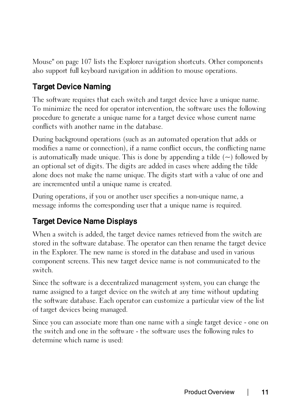 Target device naming, Target device name displays | Dell KVM 2162DS User Manual | Page 11 / 114