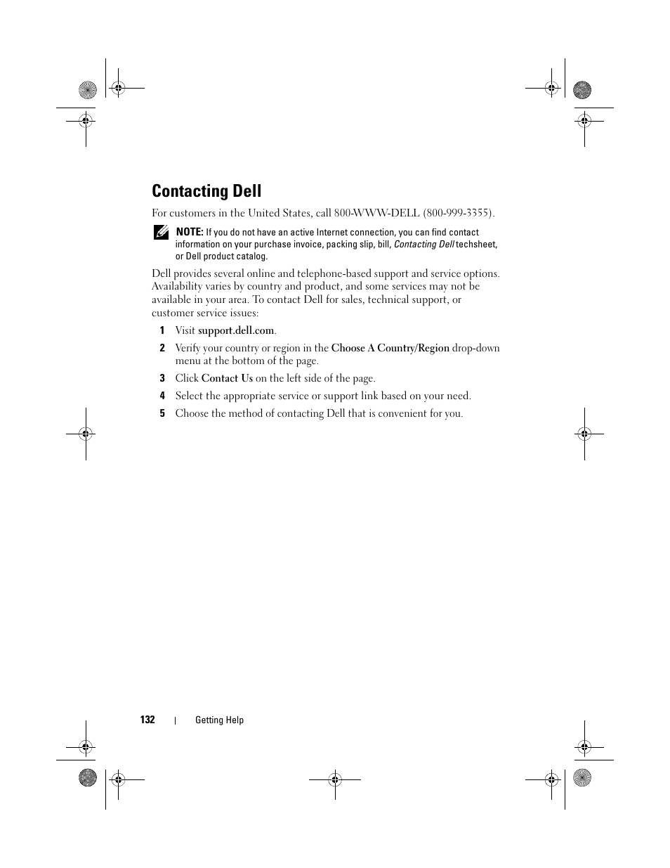 Contacting dell, See "contacting dell" on, Solved the problem, see "contacting | Dell Vostro 500 (Mid 2009) User Manual | Page 132 / 170