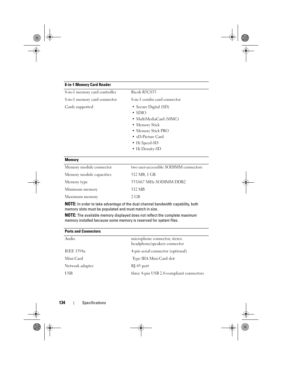 Dell Vostro 500 (Mid 2009) User Manual | Page 134 / 170