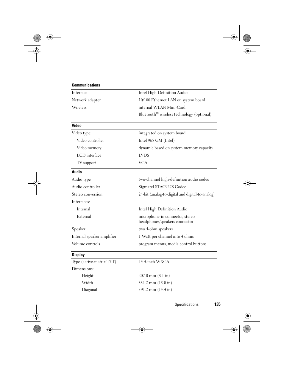 Dell Vostro 500 (Mid 2009) User Manual | Page 135 / 170