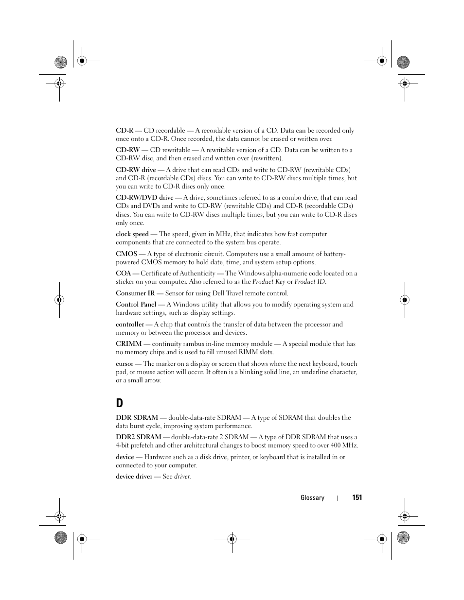 Dell Vostro 500 (Mid 2009) User Manual | Page 151 / 170