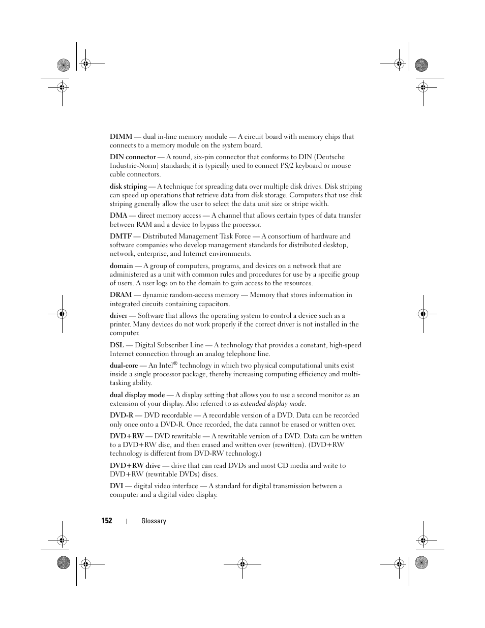Dell Vostro 500 (Mid 2009) User Manual | Page 152 / 170