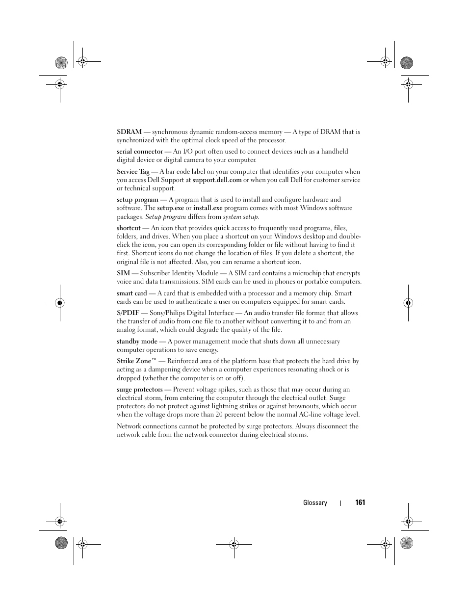 Dell Vostro 500 (Mid 2009) User Manual | Page 161 / 170