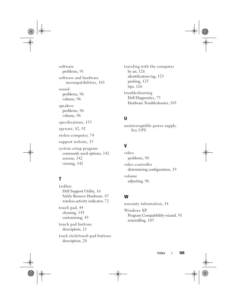 Dell Vostro 500 (Mid 2009) User Manual | Page 169 / 170