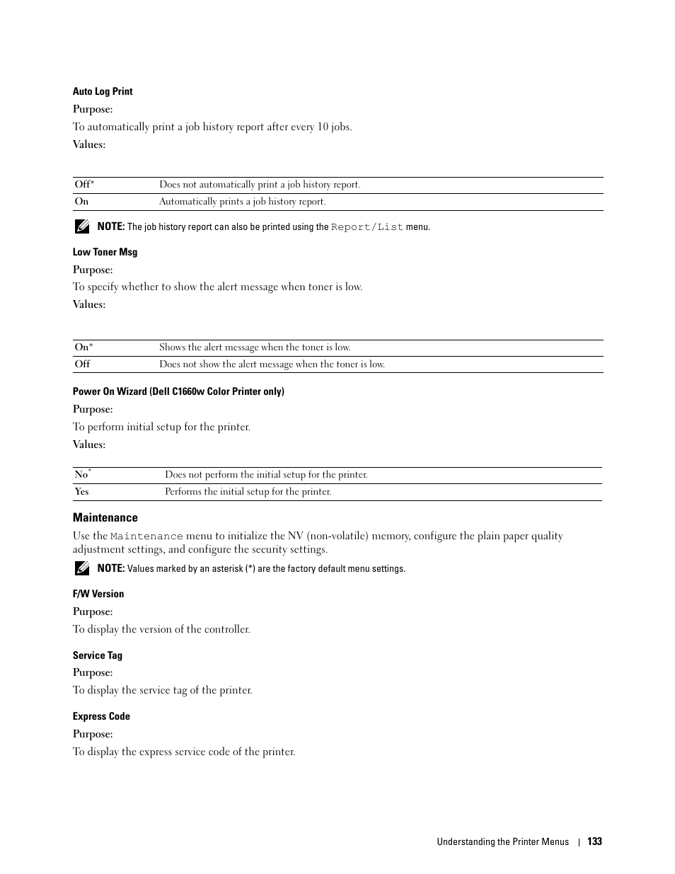 Maintenance | Dell C1760NW Color Laser Printer User Manual | Page 135 / 240