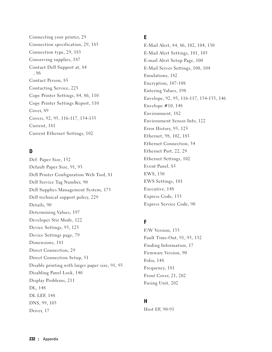 Dell C1760NW Color Laser Printer User Manual | Page 234 / 240