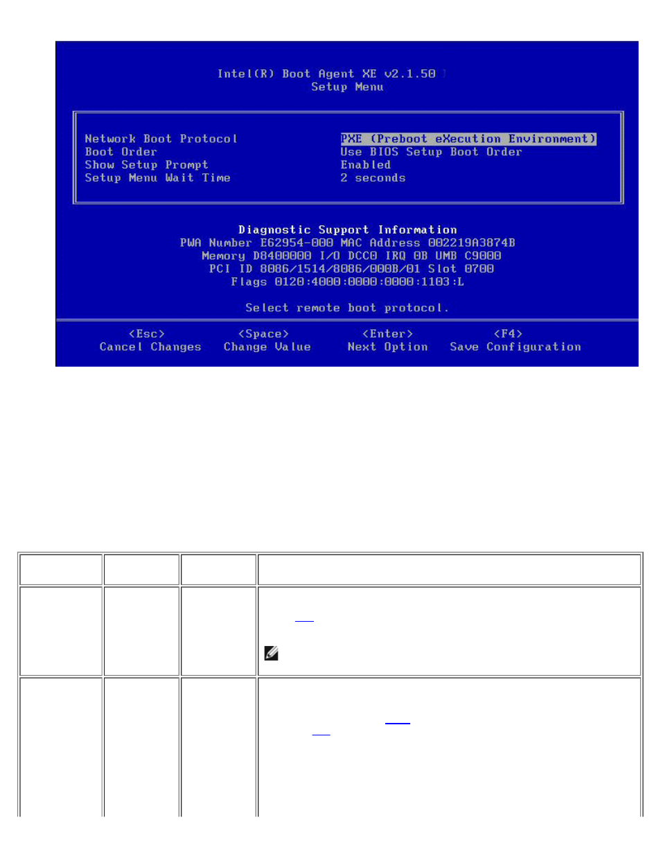 Boot agent configuration settings | Dell Intel PRO Family of Adapters User Manual | Page 9 / 24