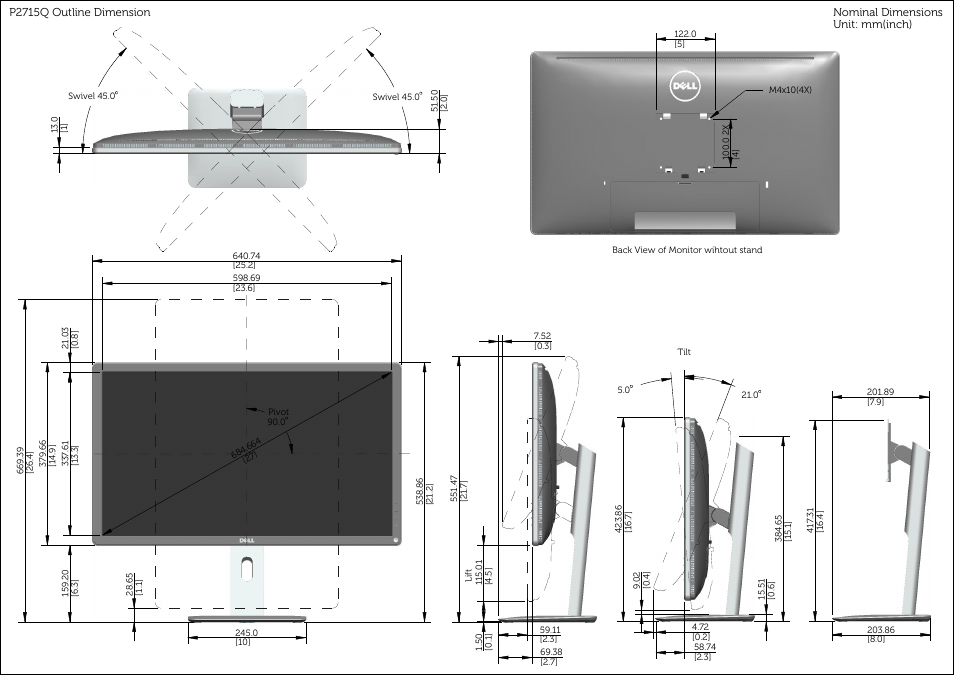 Dell P2415Q Monitor User Manual | 2 pages