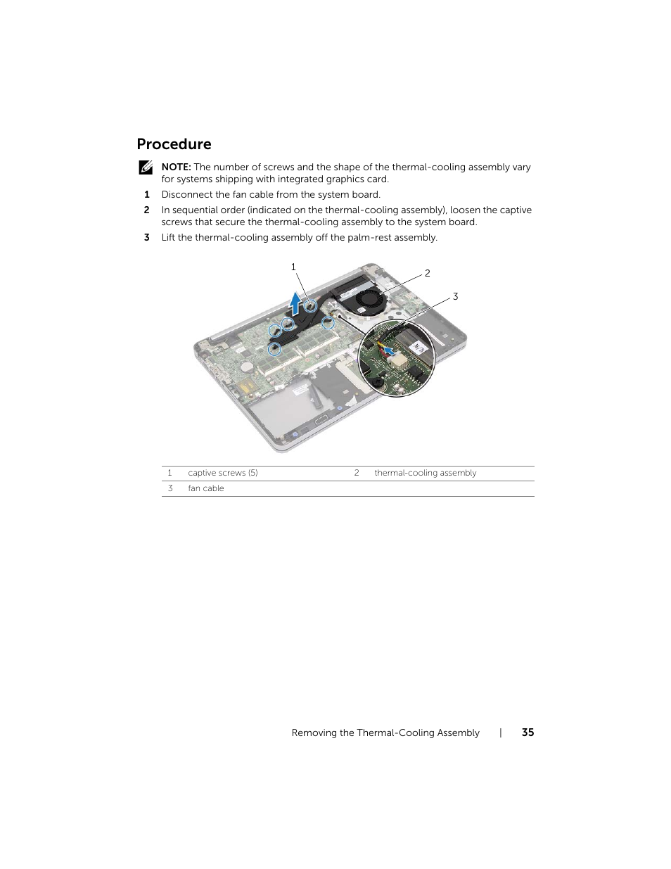 Procedure | Dell Inspiron 15 (7537, Mid 2013) User Manual | Page 35 / 71