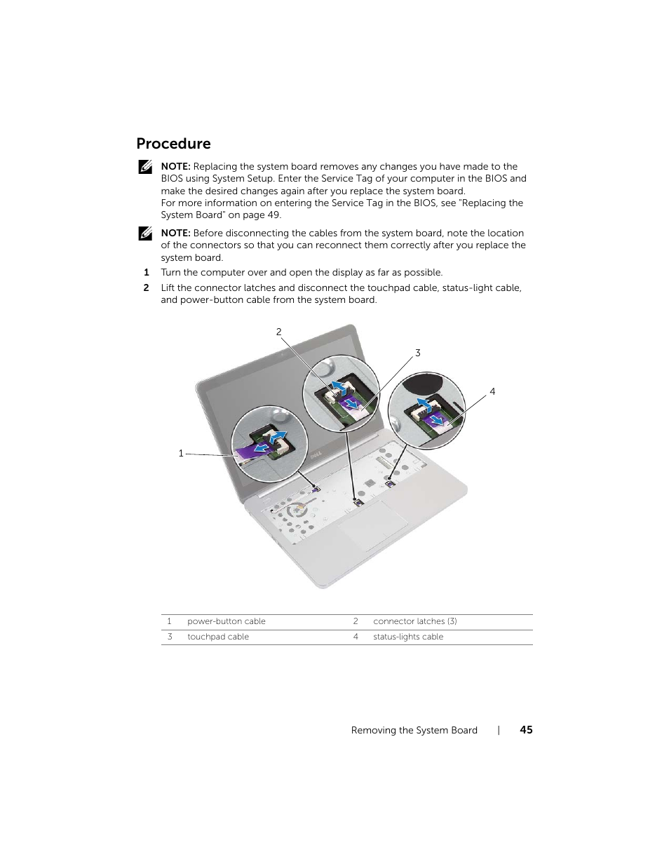 Procedure | Dell Inspiron 15 (7537, Mid 2013) User Manual | Page 45 / 71