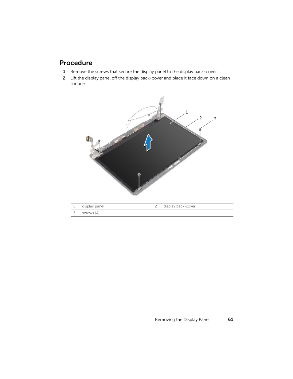 Procedure | Dell Inspiron 15 (7537, Mid 2013) User Manual | Page 61 / 71