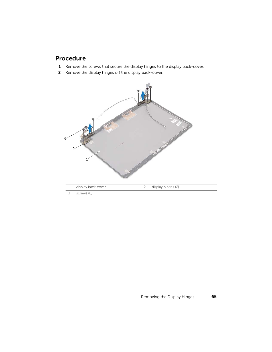 Procedure | Dell Inspiron 15 (7537, Mid 2013) User Manual | Page 65 / 71