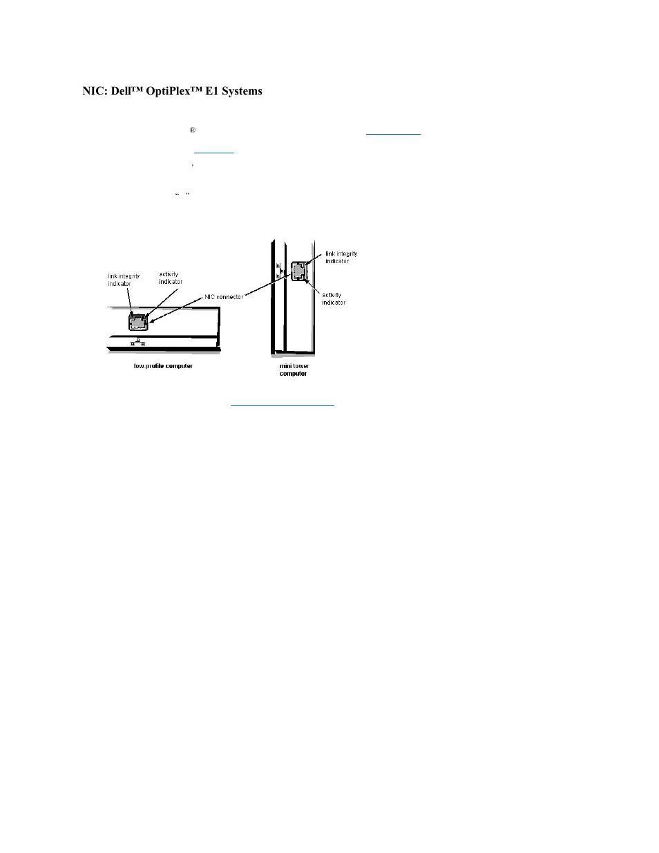 Nic: dell™ optiplex™ e1 systems | Dell OptiPlex E1 User Manual | Page 23 / 75