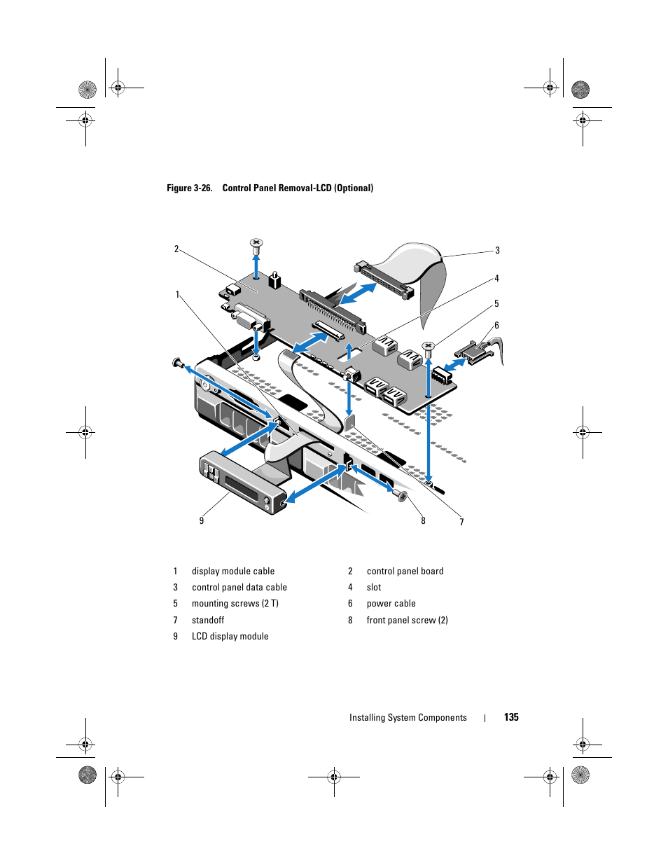 Or lcd control panel see figure 3-26, D. see figure 3-26 | Dell PowerEdge R410 User Manual | Page 135 / 190