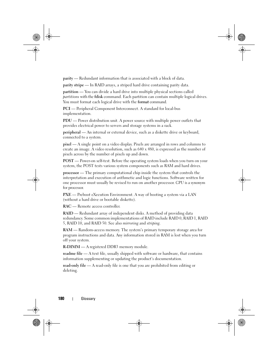 Dell PowerEdge R410 User Manual | Page 180 / 190
