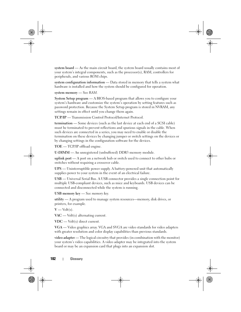 Dell PowerEdge R410 User Manual | Page 182 / 190