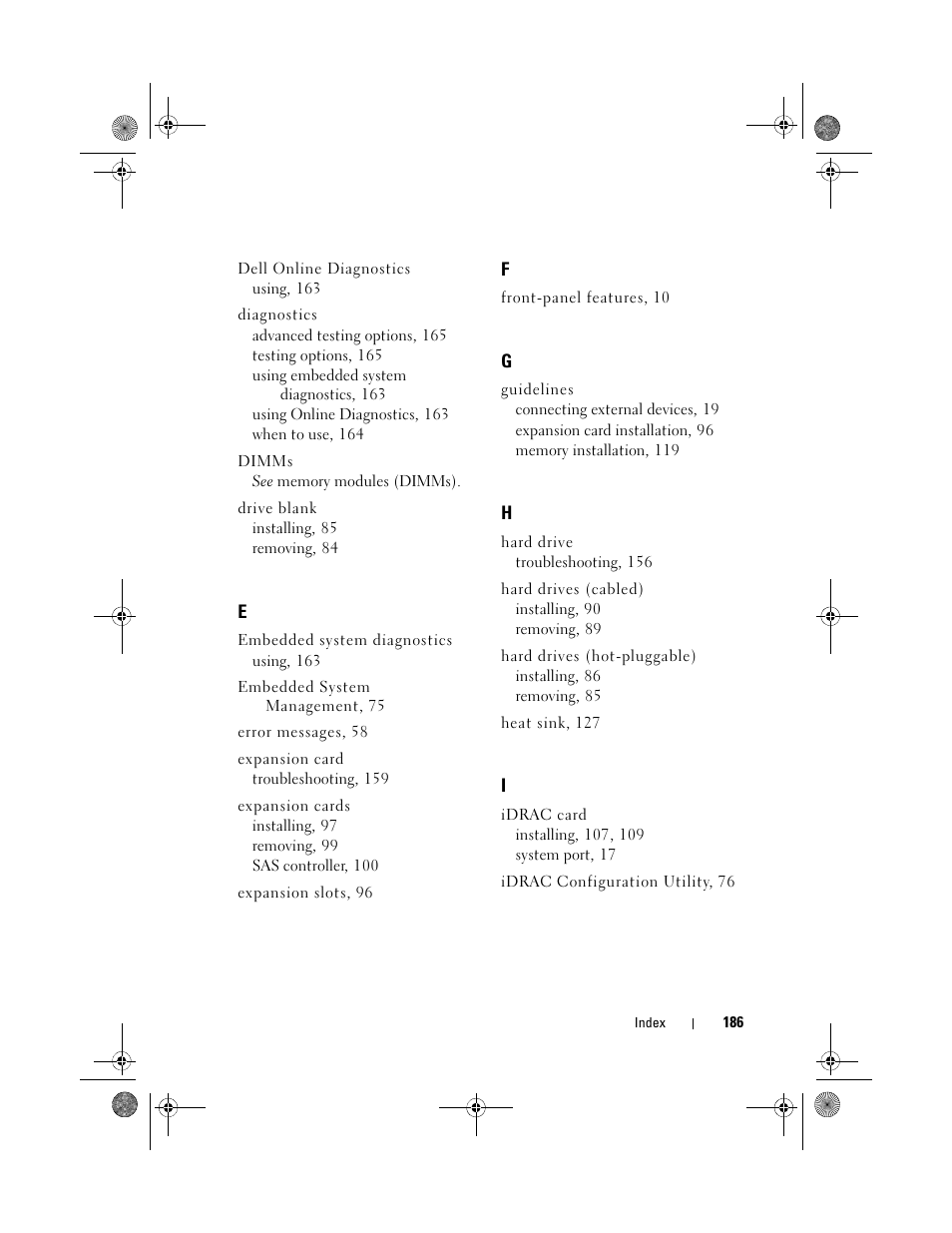 Dell PowerEdge R410 User Manual | Page 186 / 190