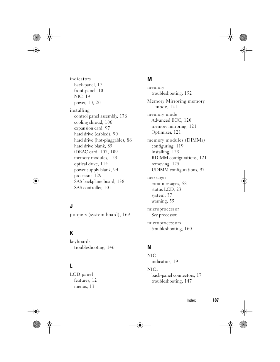 Dell PowerEdge R410 User Manual | Page 187 / 190