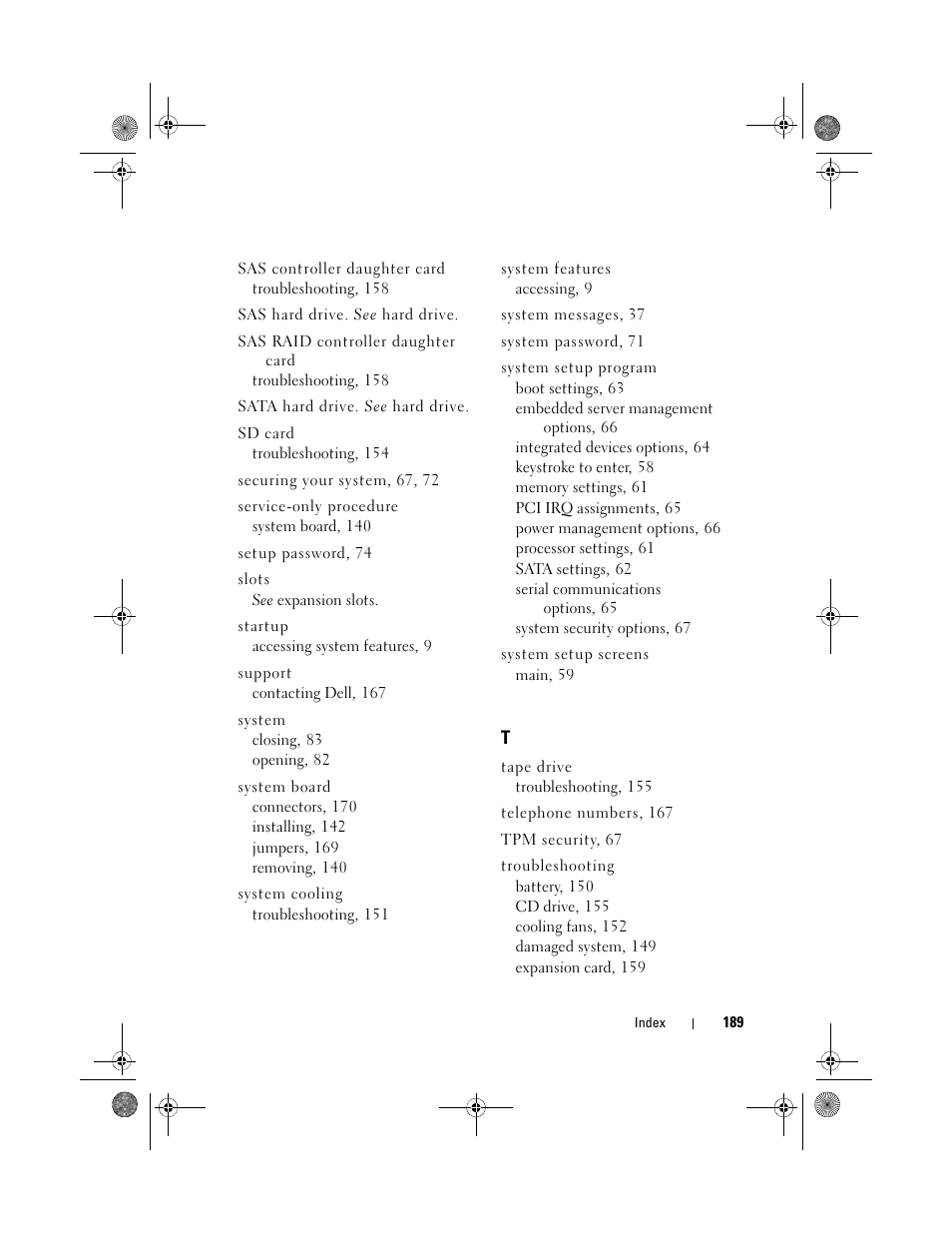 Dell PowerEdge R410 User Manual | Page 189 / 190