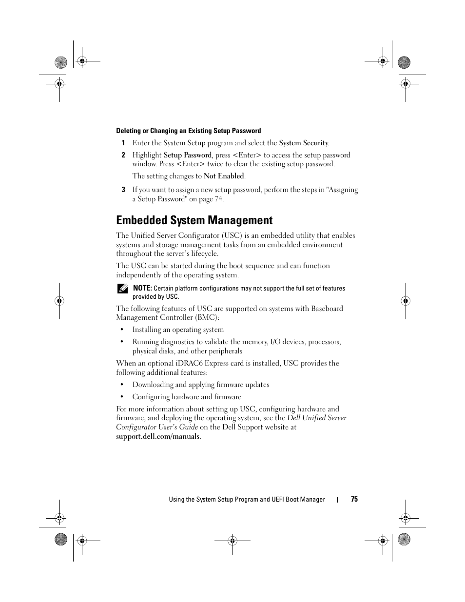 Embedded system management | Dell PowerEdge R410 User Manual | Page 75 / 190