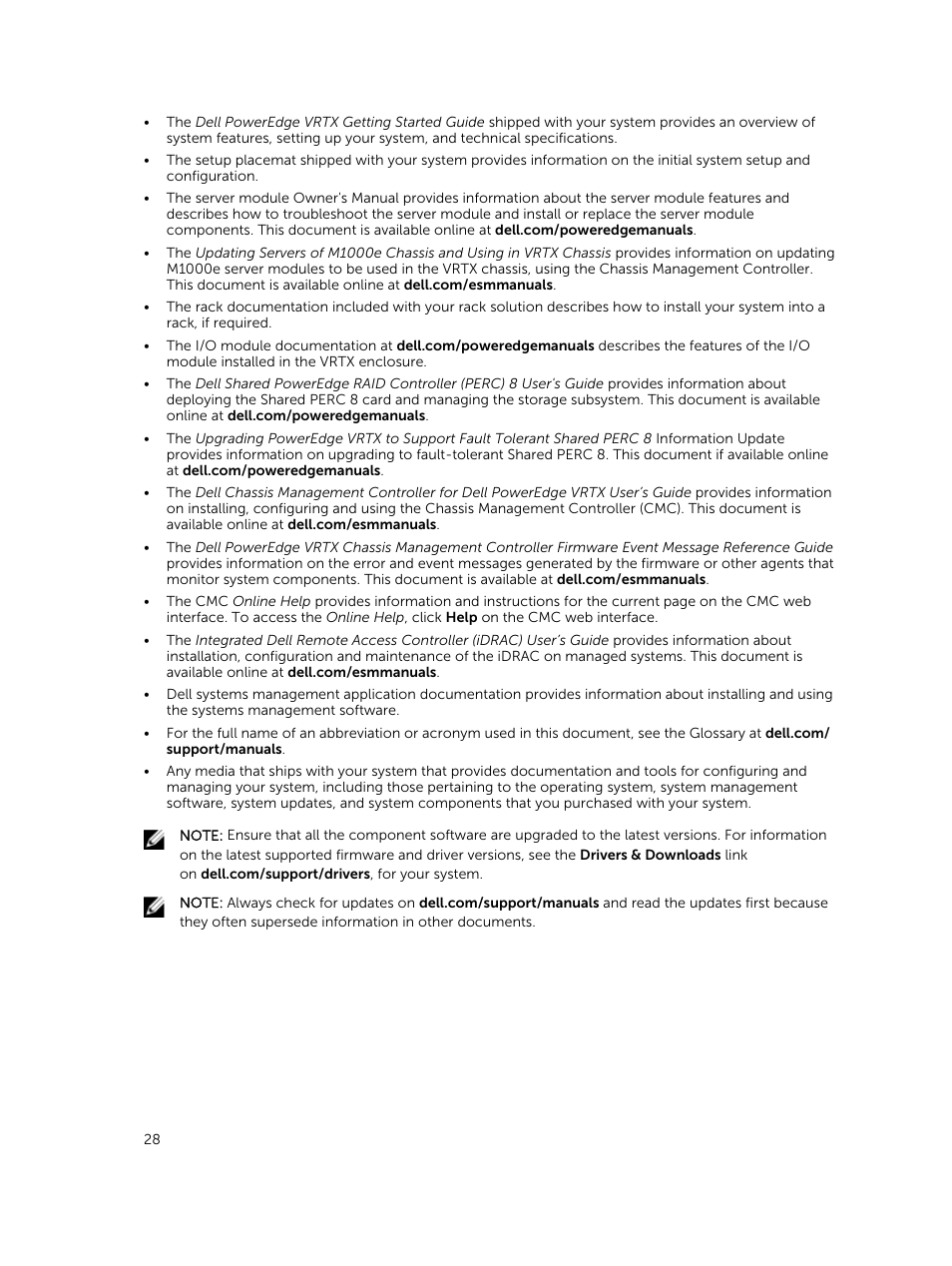 Dell PowerEdge VRTX User Manual | Page 28 / 28