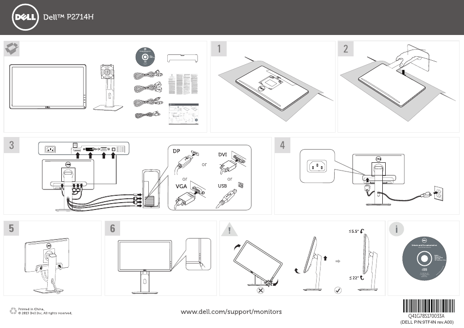 Dell P2714H Monitor User Manual | 1 page