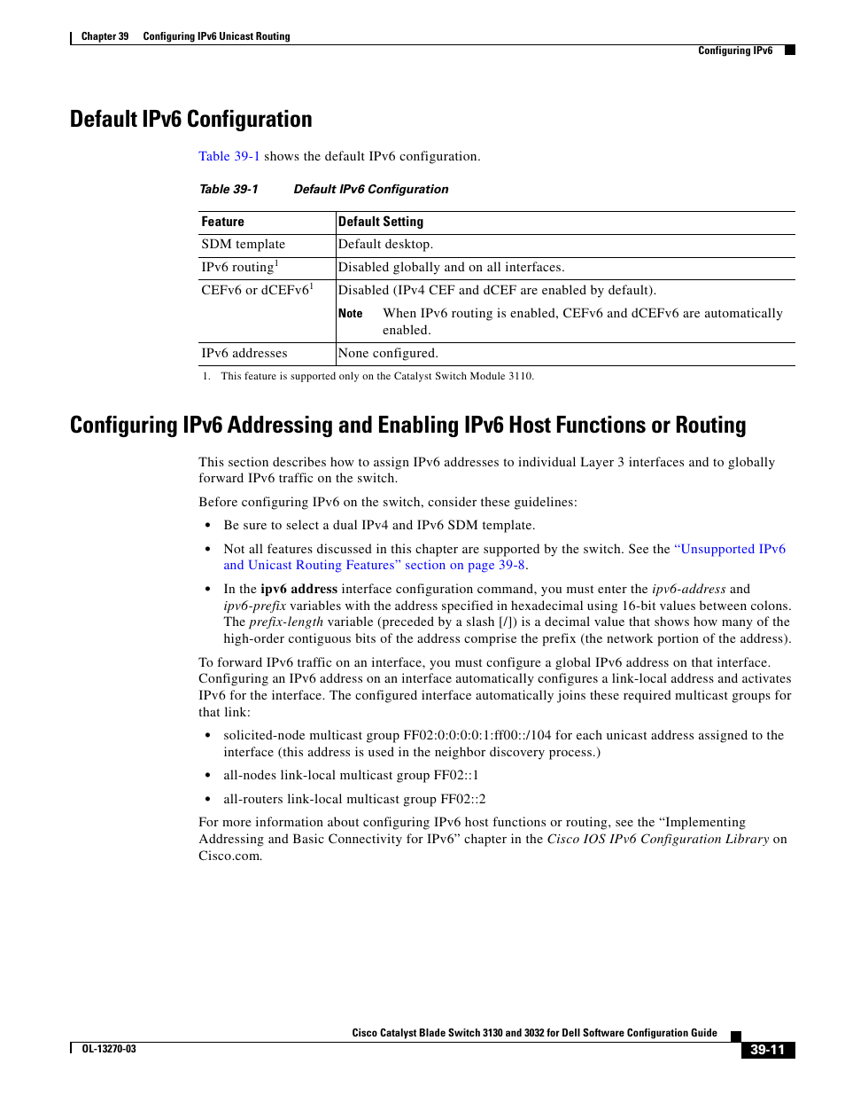 Default ipv6 configuration | Dell POWEREDGE M1000E User Manual | Page 1011 / 1316