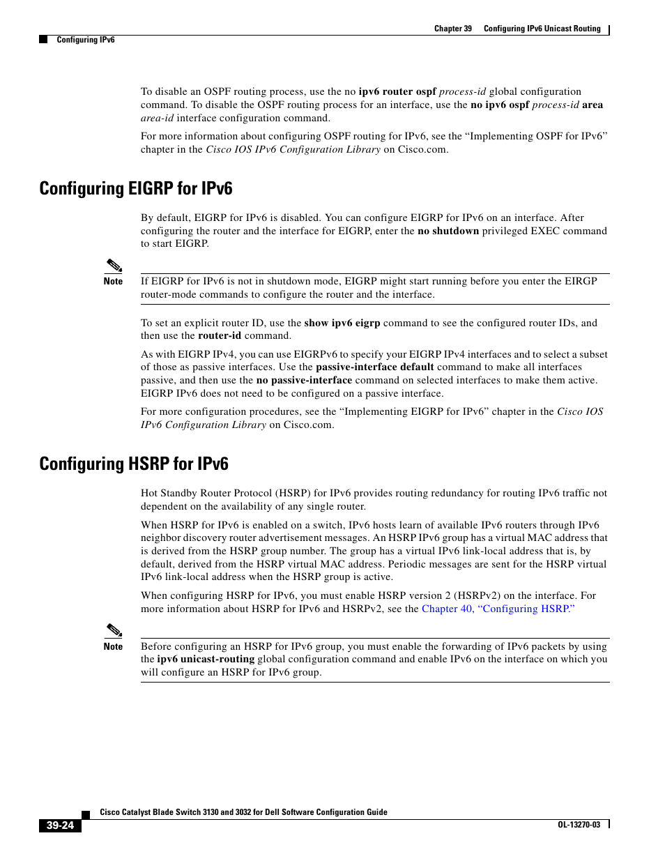 Configuring eigrp for ipv6, Configuring hsrp for ipv6 | Dell POWEREDGE M1000E User Manual | Page 1024 / 1316