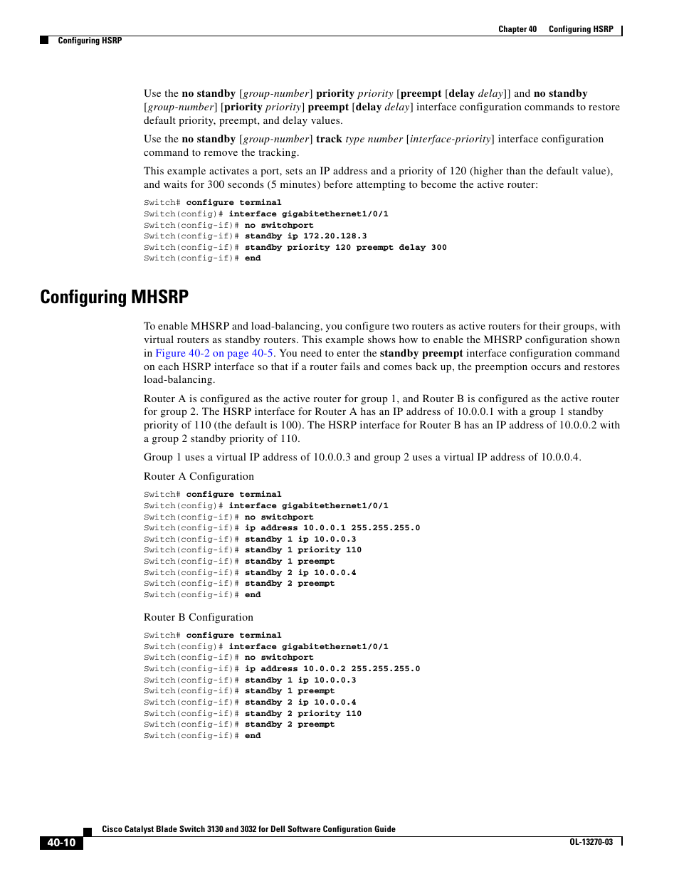 Configuring mhsrp | Dell POWEREDGE M1000E User Manual | Page 1040 / 1316