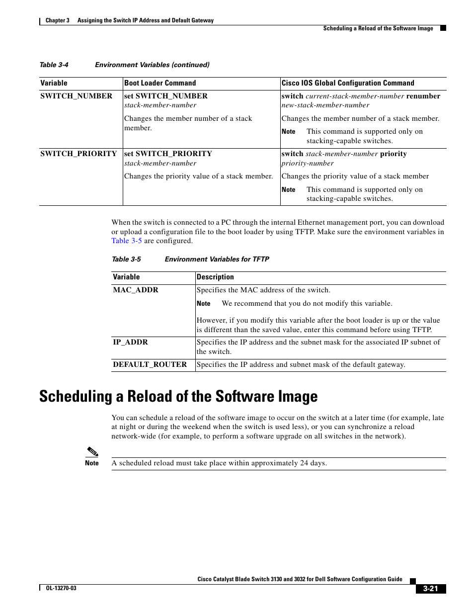 Scheduling a reload of the software image | Dell POWEREDGE M1000E User Manual | Page 105 / 1316