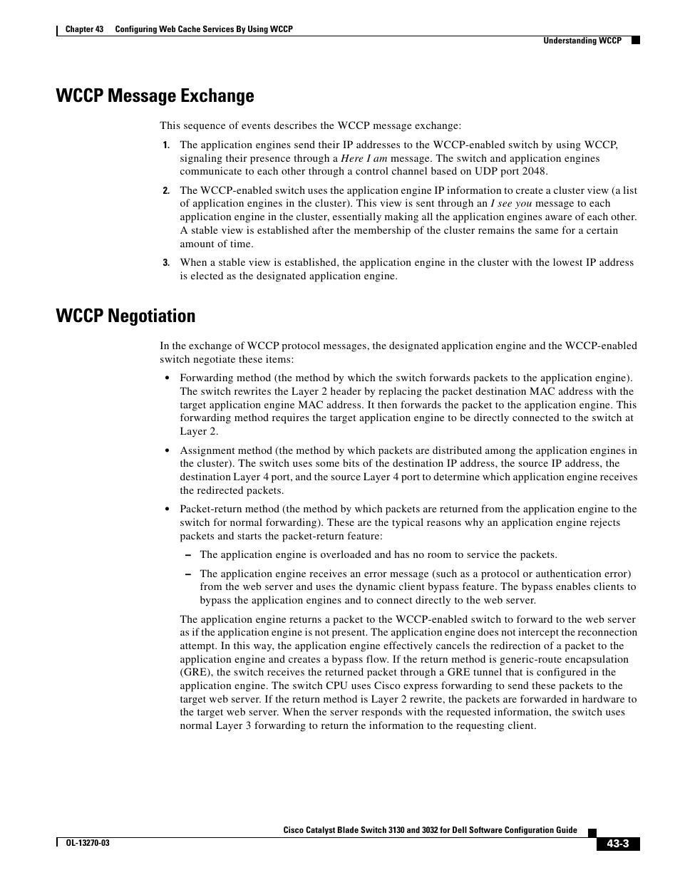 Wccp message exchange, Wccp negotiation | Dell POWEREDGE M1000E User Manual | Page 1071 / 1316