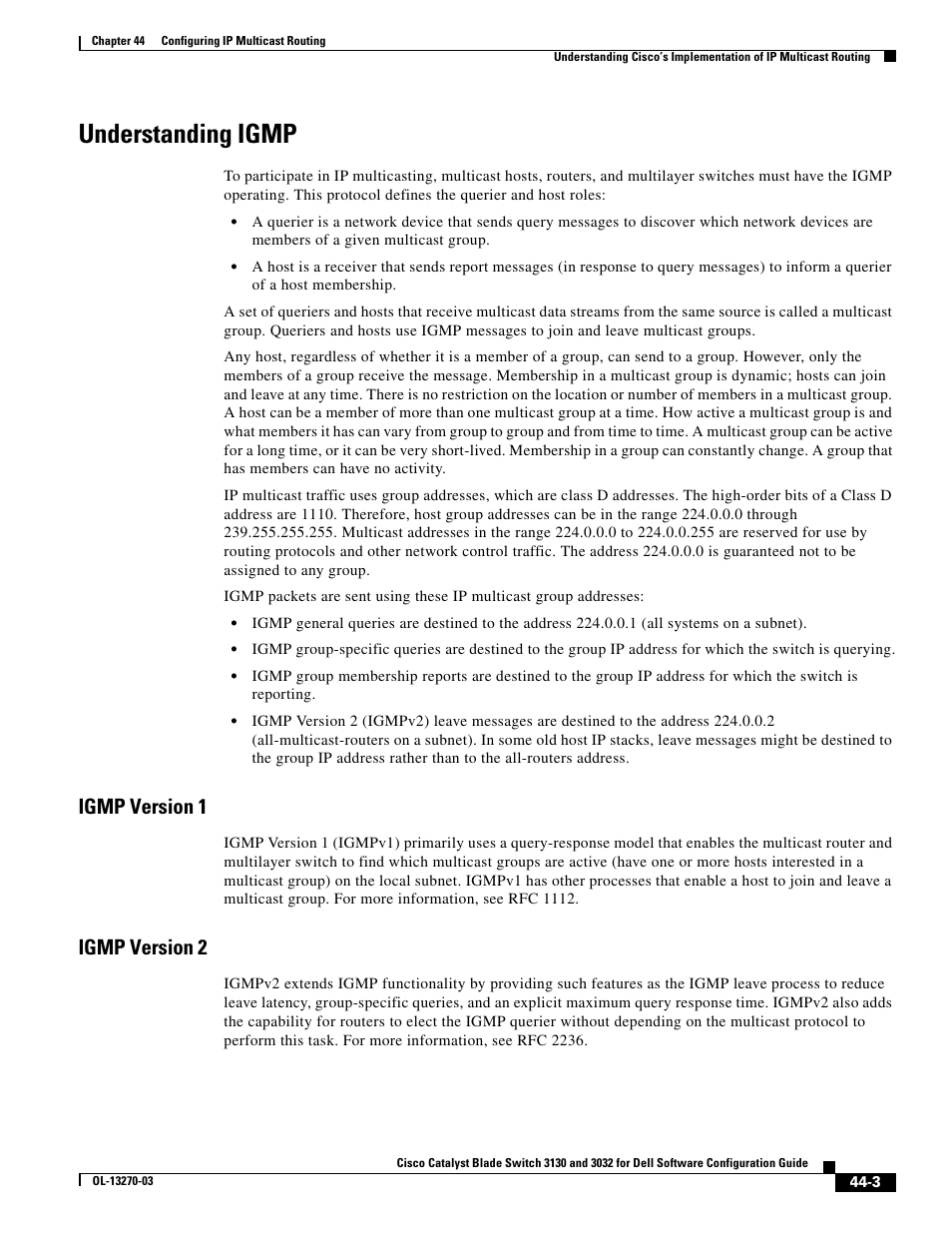 Understanding igmp, Igmp version 1, Igmp version 2 | Dell POWEREDGE M1000E User Manual | Page 1081 / 1316